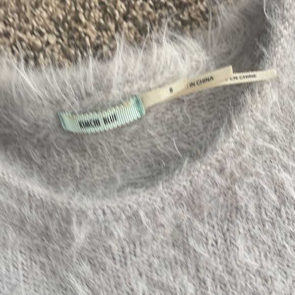 UO Fuzzy Crop Top Sweater, Kimchi Blue - Picture 4 of 9